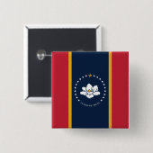 2020神に新しいミシシッピ州の旗を信頼する 缶バッジ (正面&裏面)