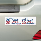 2020米国大統領のための猿さえ。 バンパーステッカー (車上)