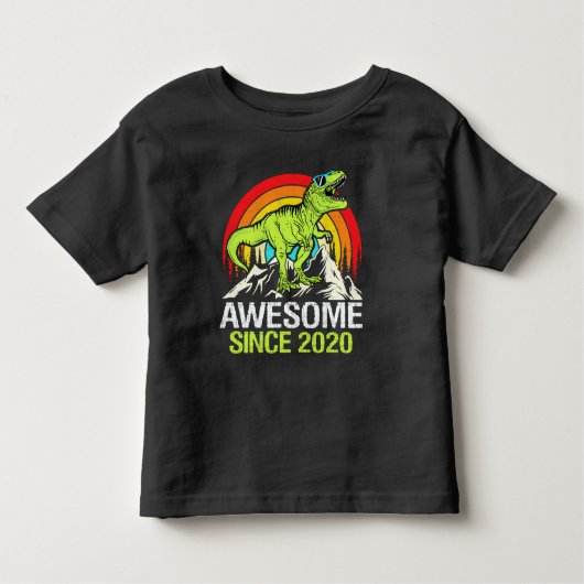2020素晴らし年の恐竜3年3歳の誕生日から トドラーTシャツ (正面)