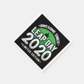 2020素晴らし年閏年日以後2月29誕生日 スタンダードカクテルナプキン (角)