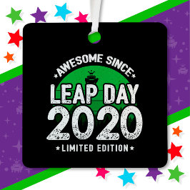 2020素晴らし年閏年日以後2月29誕生日 メタルオーナメント