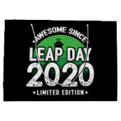 2020素晴らし年閏年日以後2月29誕生日 ラージペーパーバッグ (裏面)