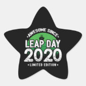 2020素晴らし年閏年日以後2月29誕生日 星シール (正面)