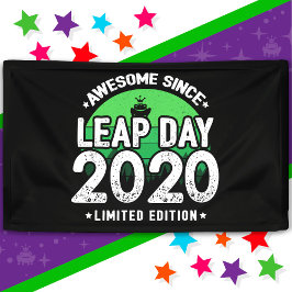 2020素晴らし年閏年日以後2月29誕生日 横断幕