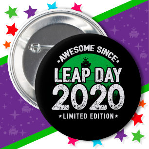 2020素晴らし年閏年日以後2月29誕生日 缶バッジ