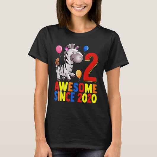 2020素晴らし年2回目の誕生日ゼブラカラフルさん Tシャツ (正面)