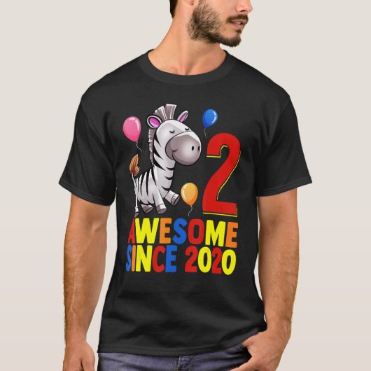 2020素晴らし年2回目の誕生日ゼブラカラフルさん Tシャツ (正面)