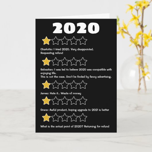 2020評価の高パーソナライズされたいレビュー カード (黄色い花)