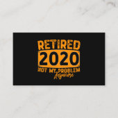 2020退職した年はもう問題にならない – 退おもしろい職 名刺 (正面)