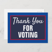 2020選挙に投票していただきありがとうございます ポストカード (正面/裏面)