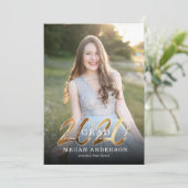 2020金ゴールド写真の卒業発表 案内状 (スタンド正面)