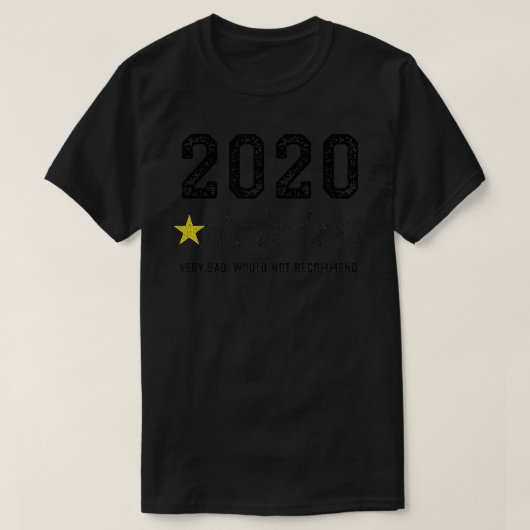 2020非常に悪いプルオーバーを推奨しない Tシャツ (デザイン正面)