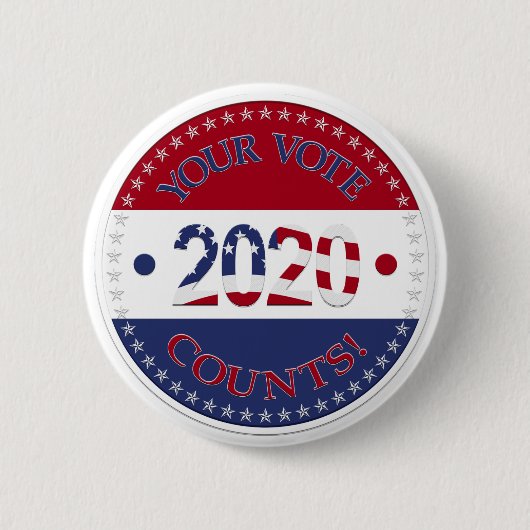 2020 あなたの票は大切 缶バッジ (正面)