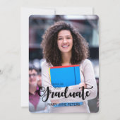 2020 オーダーメイド 名前 卒業写真 発表 招待状 (正面)