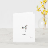 「2020」、グリーティ空白のングカード カード (黄色い花)