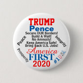 2020 トランプ ペンス 大統領選挙 名前編集 缶バッジ (正面)