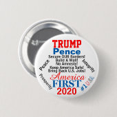 2020 トランプ ペンス 大統領選挙 名前編集 缶バッジ (正面&裏面)