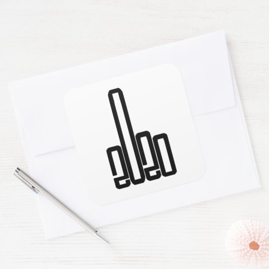 2020 与えザ・フィンガー2020最低秒 スクエアシール (封筒)