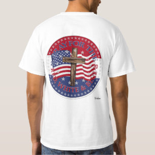 2020 赤白青の十字架旗のための祈り Tシャツ