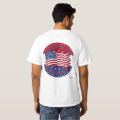2020 赤白青の旗に投票 Tシャツ (裏面フル)