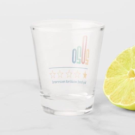 2020 1スターは新年を推奨しない ショットグラス (裏面)