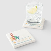 2020 1スターは新年を推奨しない ストーンコースター (横)