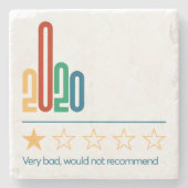 2020 1スターは新年を推奨しない ストーンコースター (正面)