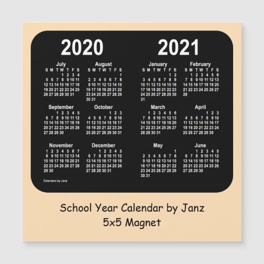 2020-2021学年カレンダー(Janz Wheet Neon) (正面)