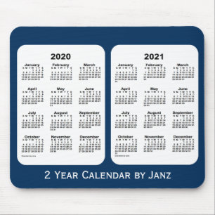 2020-2021警察箱の青Janz著2年のカレンダー マウスパッド