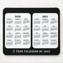 2020-2021黒と白の2年カレンダー(Janz) マウスパッド