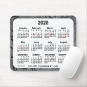 2020 Black Holiday Art Calendar by Janz Mouse pad マウスパッド (マウス)