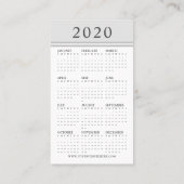 2020 Calendar Logo Company 名刺 (裏面)