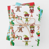 2020 Covidクリスマス顔マスクサンタトナカイ ラッピングペーパーシート (インサイチュ)
