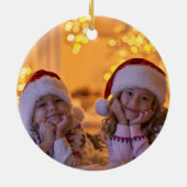 2020 COVID祖父母の写真 セラミックオーナメント (裏面)