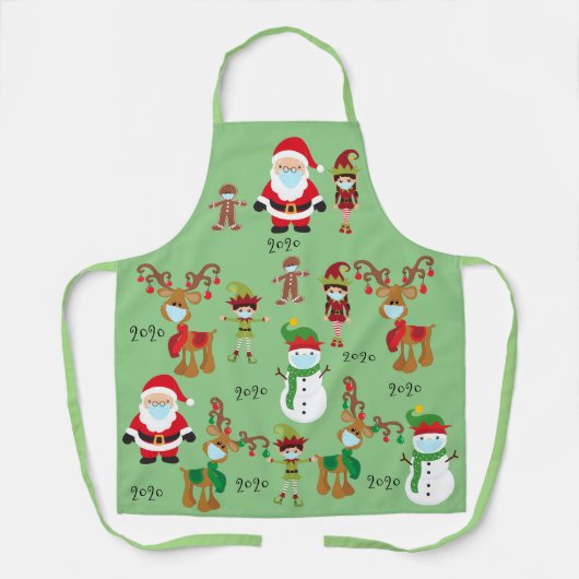 2020 Covid Christmas Santa Keepsake Gift エプロン (正面)