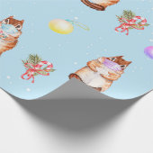 2020 Covid Cute Chipmunkクリスマス顔マスク ラッピングペーパー (角)