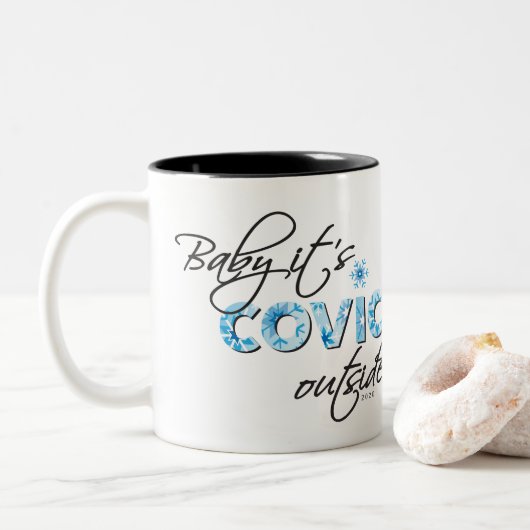 2020 Covid Outside Mug ツートーンマグカップ (ドーナツ)