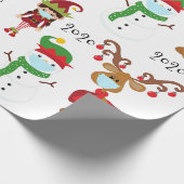 2020 Covid Quarnatineクリスマス顔マスク ラッピングペーパー (角)