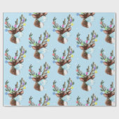 2020 Covid Rudolphトナカイ顔マスク ラッピングペーパー (フラット)
