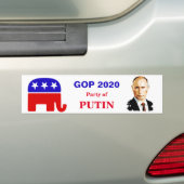 2020 GOP「プーチンパーティー」バンパーステッカー バンパーステッカー (車上)