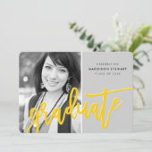 2020 GRADパーティーレタモダンーオーバーレイ黄色 サンキューカード (スタンド正面)