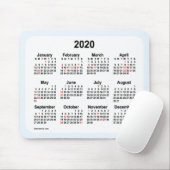 2020 Holiday Calendar by Janz Alice Blue Mouse pad マウスパッド (マウス)
