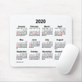 2020 Holiday Calendar by Janz Mouse pad マウスパッド (マウス)