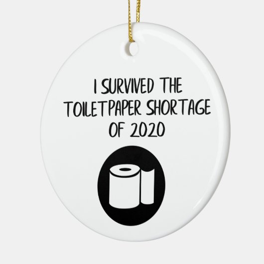 2020 Iトイレ生き延びの紙不足 セラミックオーナメント (左)