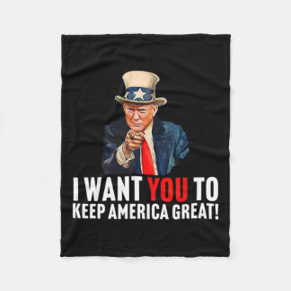 2020 - I Want You To 保 America – サ素晴らしおじさん フリースブランケット