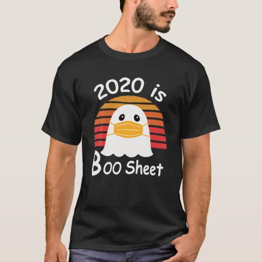 2020 Is Booシート幽霊マスクギフトおもしろいス Tシャツ (正面)