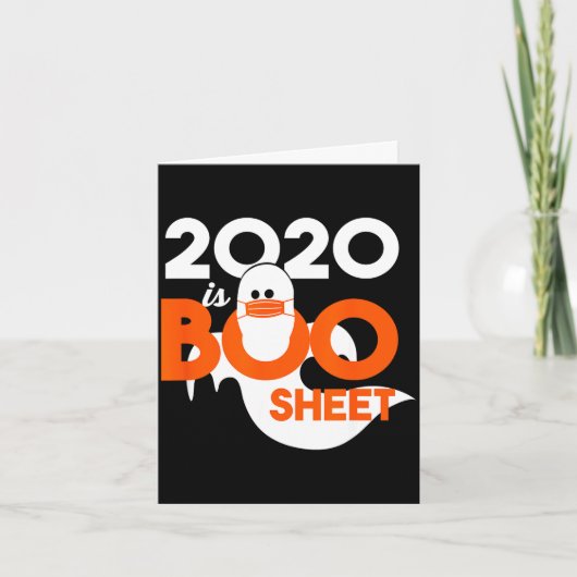 2020 is boo sheet ghost halloween  カード (正面)