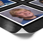 2020 K-12の卒業クラスの写真ブラック&金ゴールド ポスター (コーナー)