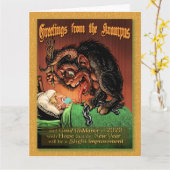 2020 Krampusカード（大） カード (黄色い花)