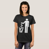 2020 not recommended Basket Waste garbage can Tシャツ (正面フル)